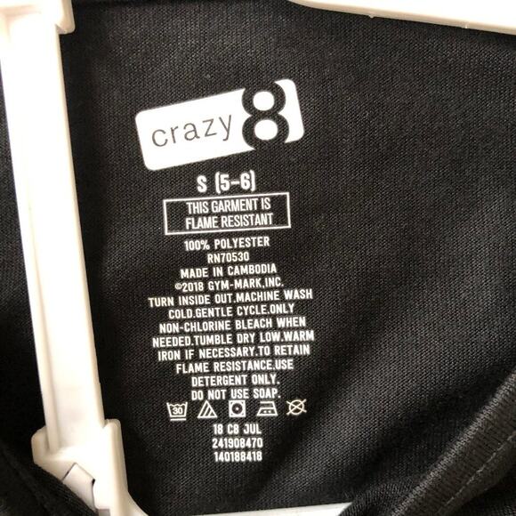 Crazy 8 Girls' Short Sleeve Curve Hem Pajama Set Small 5-6 - Picture 8 of 10